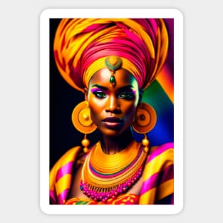 Colorful tribal queen 1 Sticker